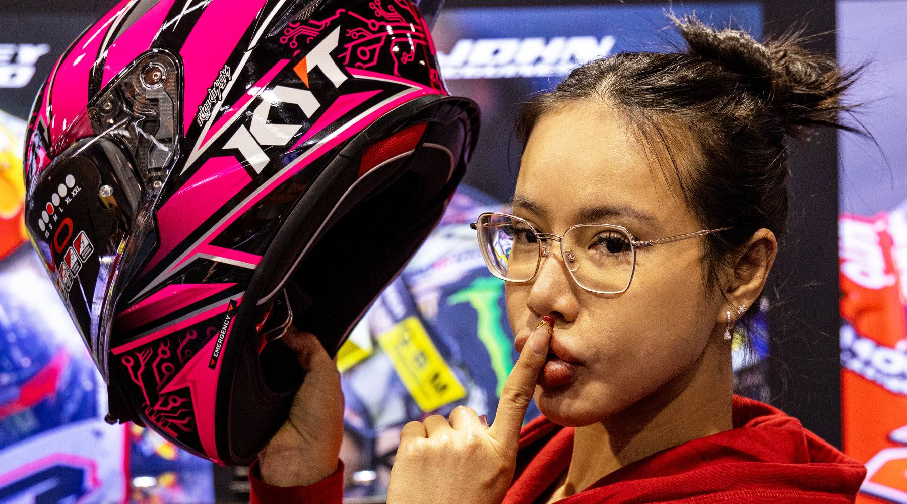 girls wearing pink motorcycle helmets Cat Ears - Helmet Accessory Make your helmet unique KYT Unveils TT-REVO additional colorway