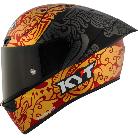 Left Side View of KYT KX-1 Bastianini Indonesia 2023 Replica Motorcycle Helmet
