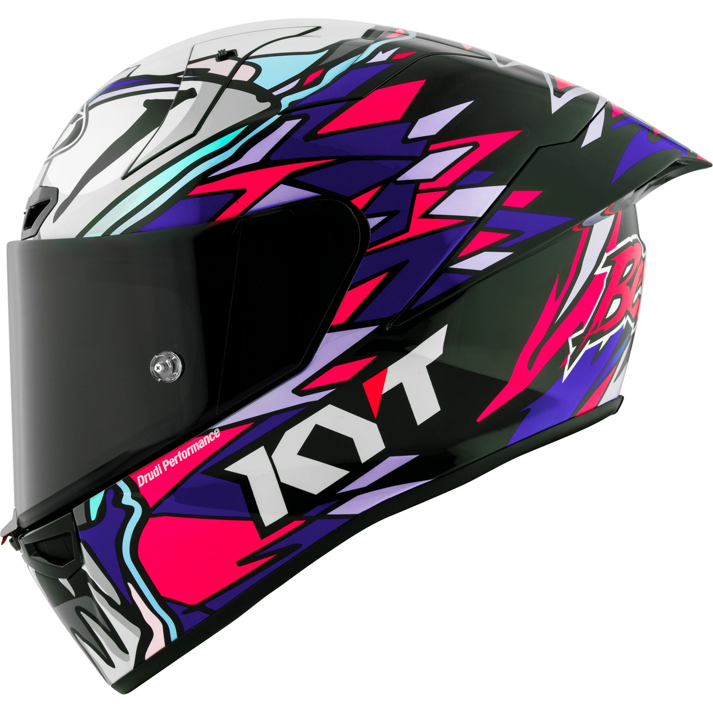 Left Side View of KYT KX-1 Bastianini 2023 Replica Motorcycle Helmet