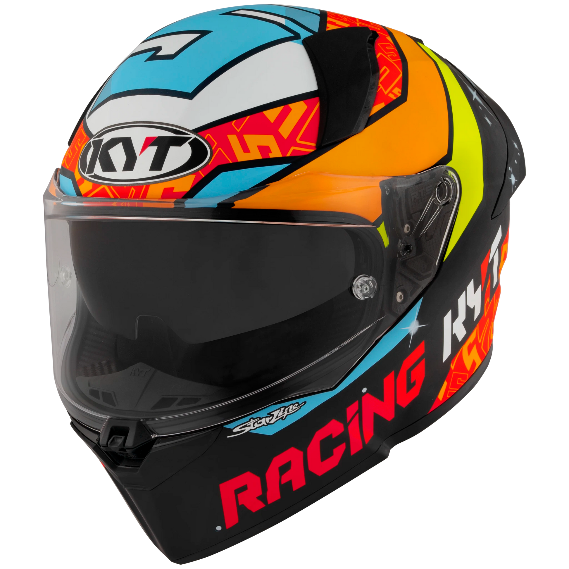 Front Left Quarter View of KYT R2R Masia 2022 Replica Motorcycle Helmet