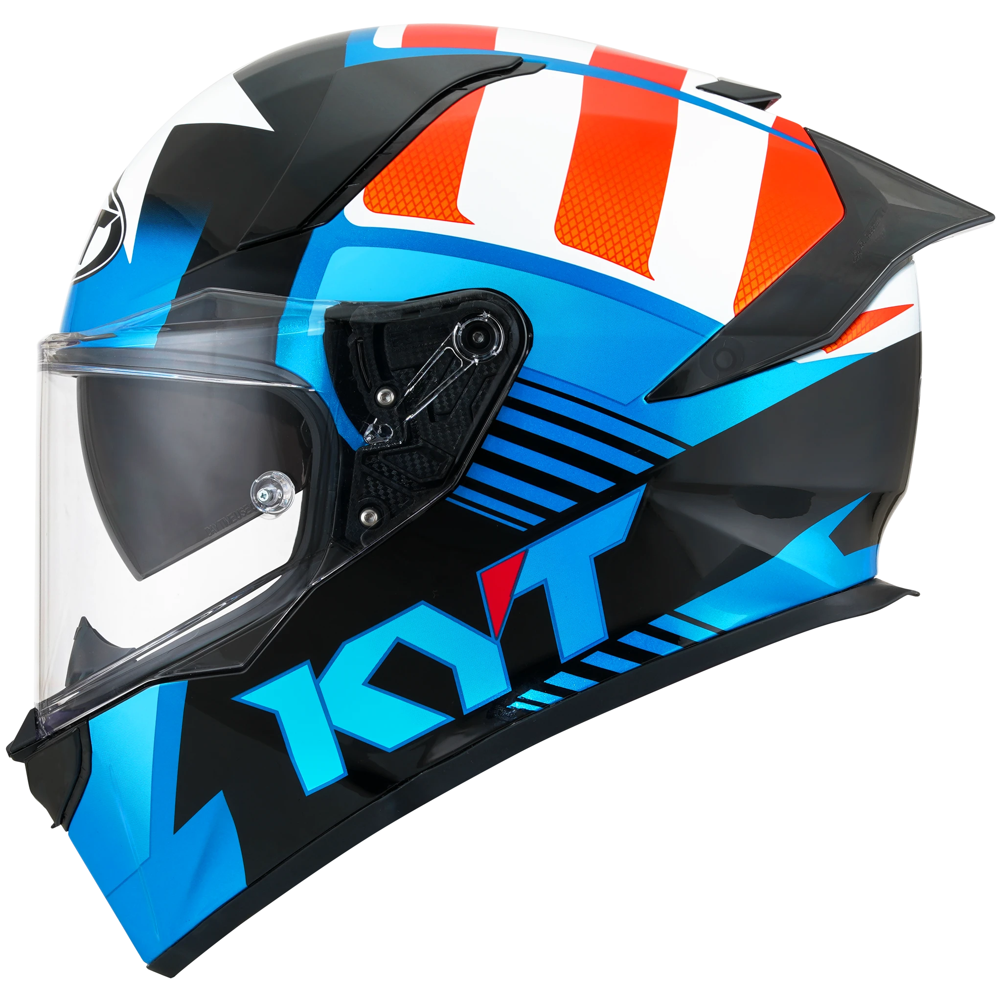 blue black motorcycle helmet KYT R2R Graphic Straight Adult Street Helmets