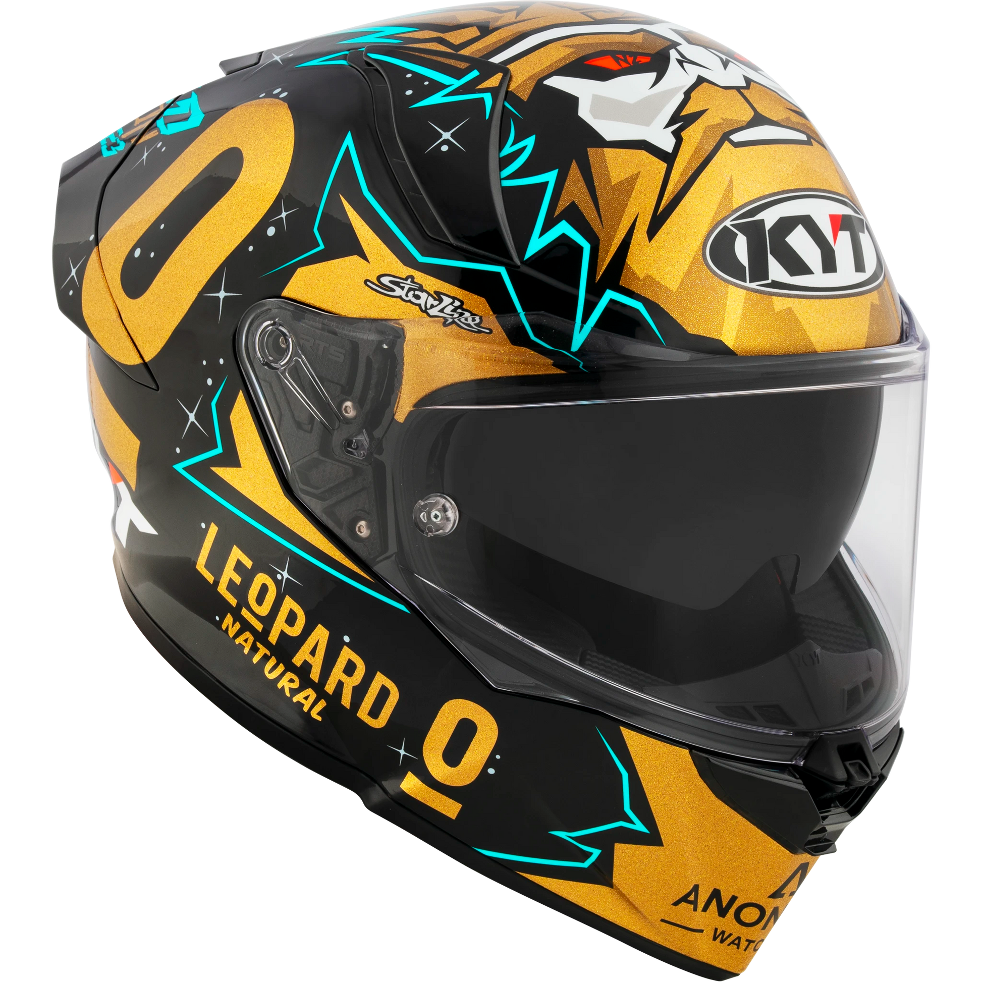 Front Right Quarter View of KYT R2R Masia World Champion 2023 Replica Motorcycle Helmet