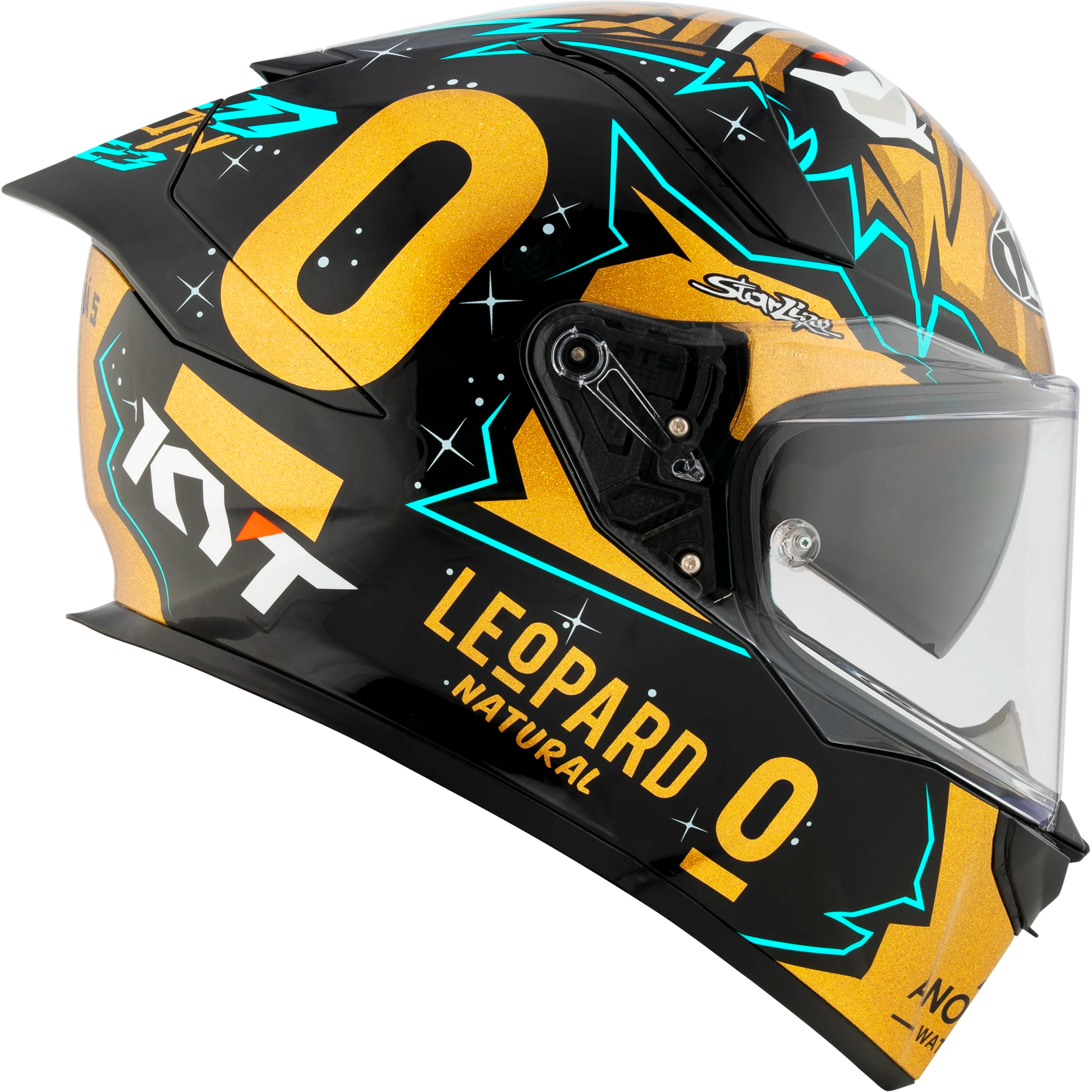 Right Side View of KYT R2R Masia World Champion 2023 Replica Motorcycle Helmet