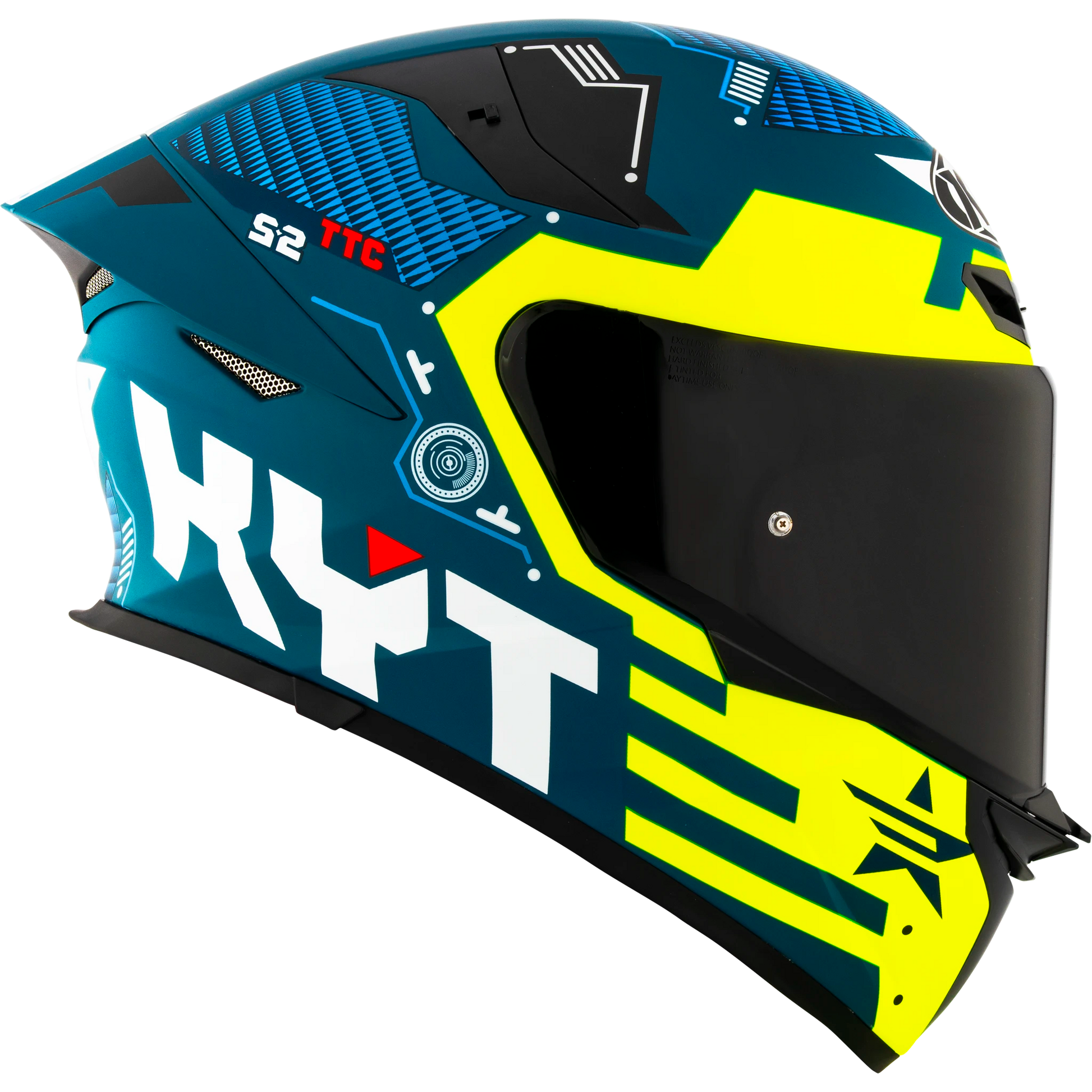 Right Side View of KYT TT-REVO Fuselage Matte Yellow Motorcycle Helmet