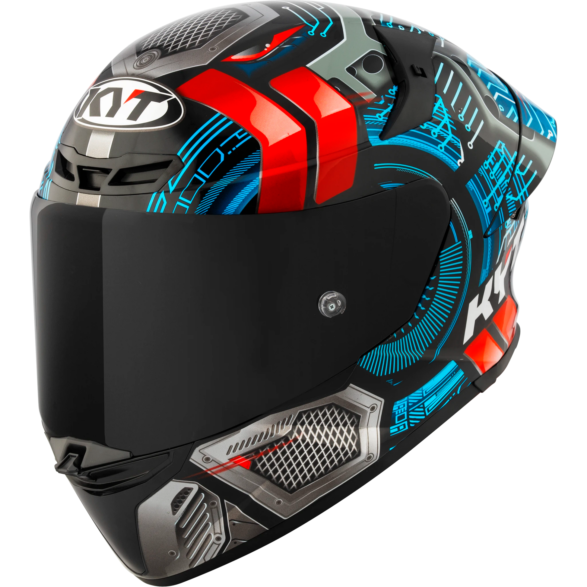 Front Left Quarter View of KYT TT-REVO Synchrotron Motorcycle Helmet
