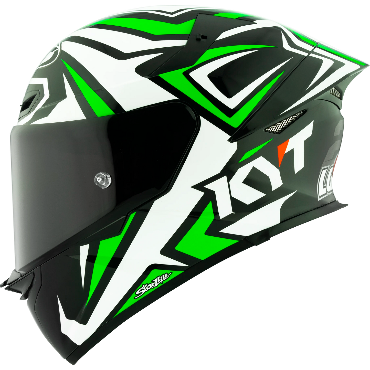 Left Side View of KYT TT-REVO Alex Lowes Replica Motorcycle Helmet