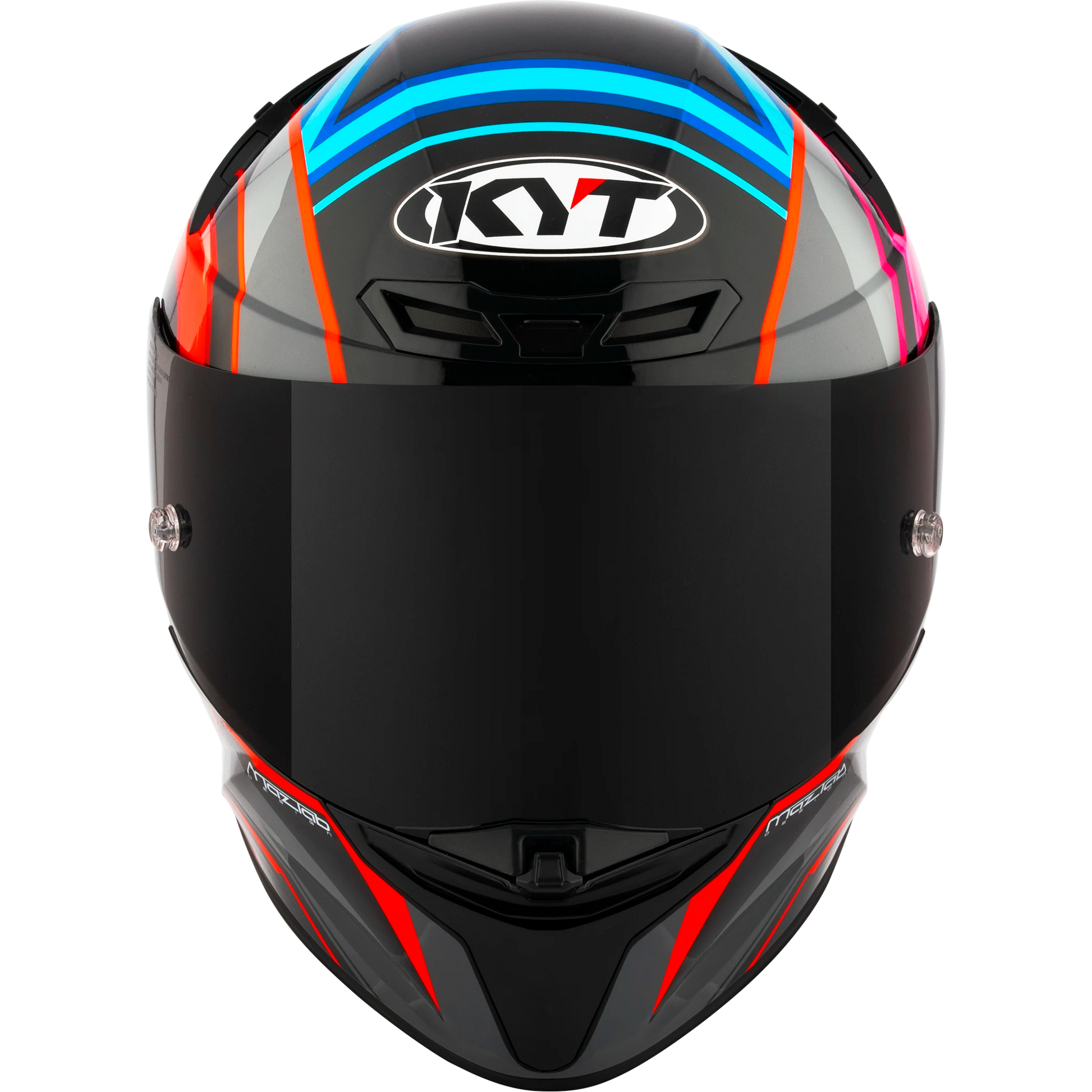 Front View of KYT TT-REVO Ratthapark Play Replica Motorcycle Helmet