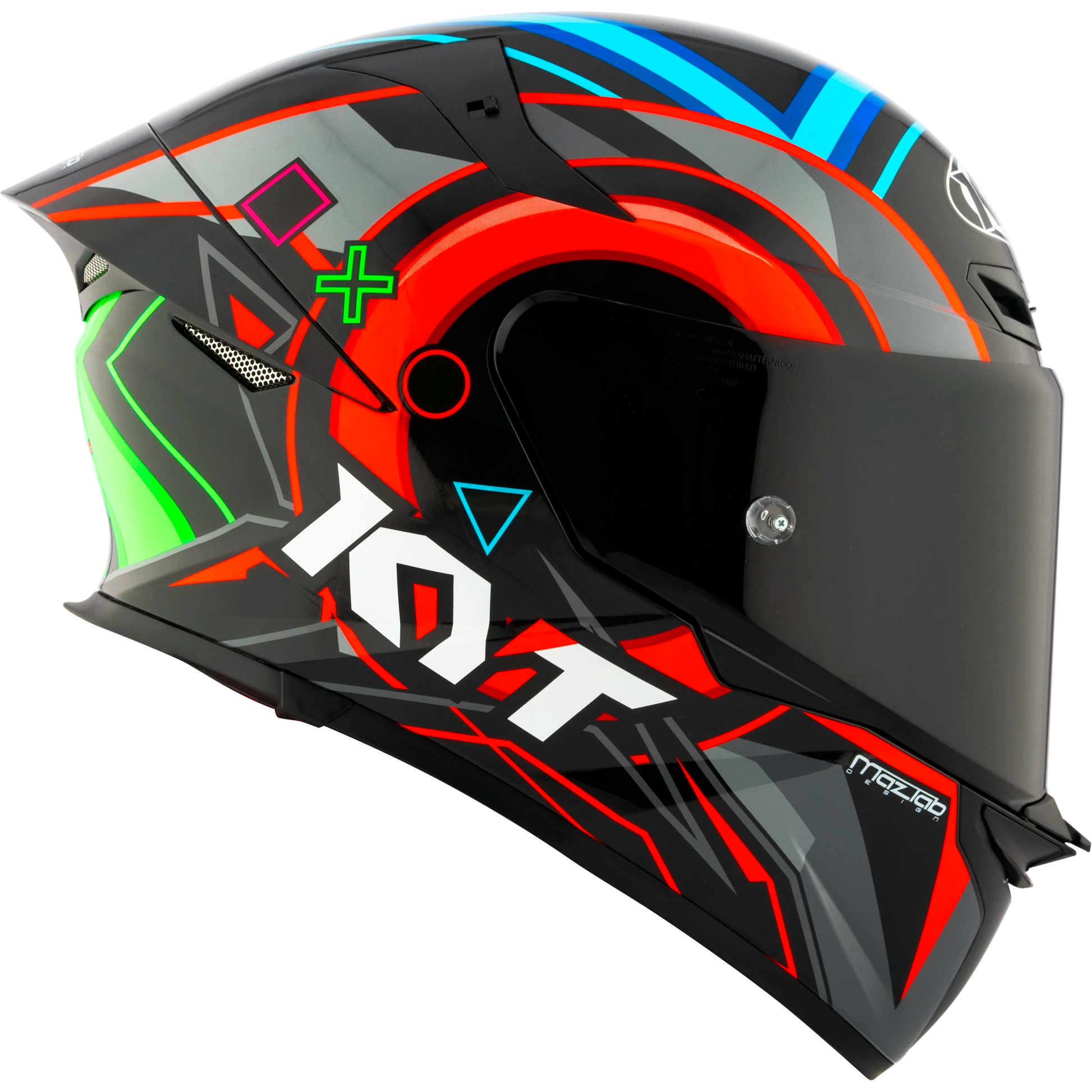 Right Side View of KYT TT-REVO Ratthapark Play Replica Motorcycle Helmet