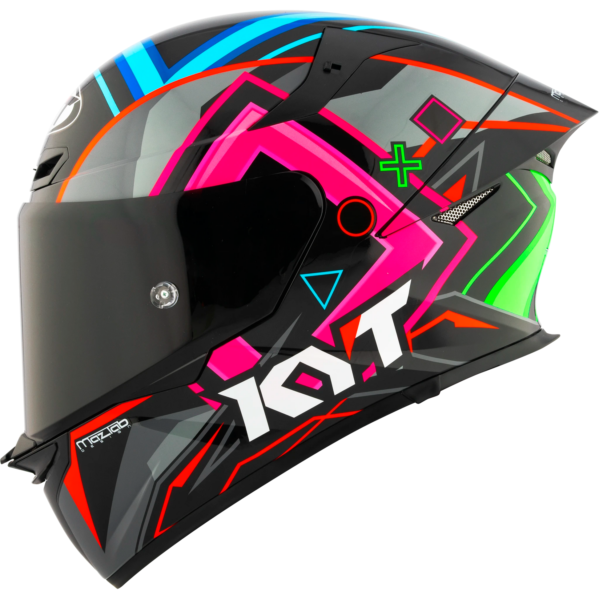 Left Side View of KYT TT-REVO Ratthapark Play Replica Motorcycle Helmet
