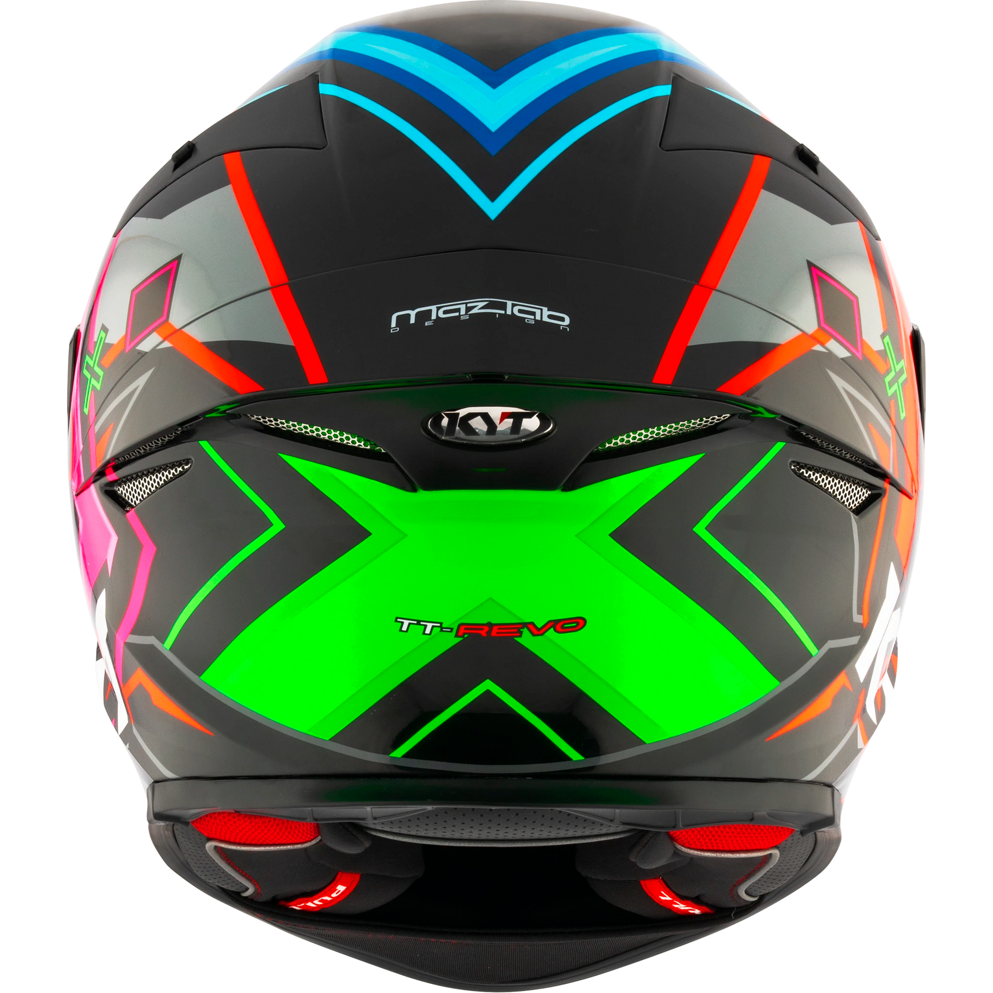 Rear View of KYT TT-REVO Ratthapark Play Replica Motorcycle Helmet