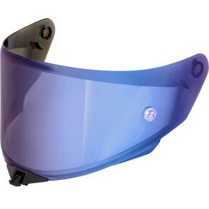 Front Quarter View of TT-REVO Iridium Blue Visor