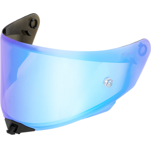 Front Quarter View of TT-REVO Iridium Sky Blue Visor