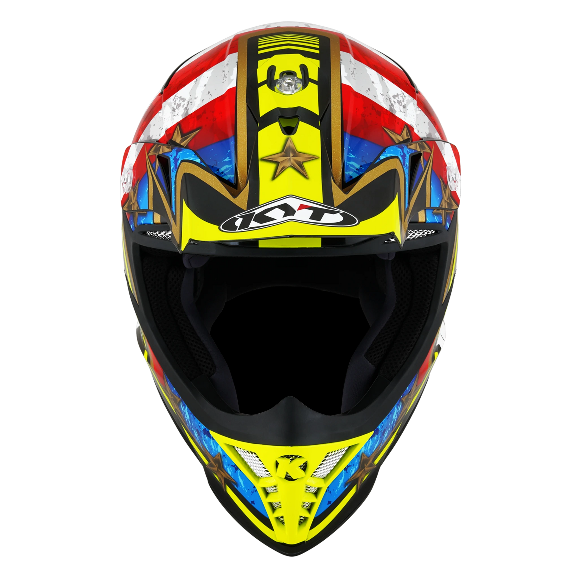 Front View of KYT Skyhawk Hi-Fly Motorcycle helmet