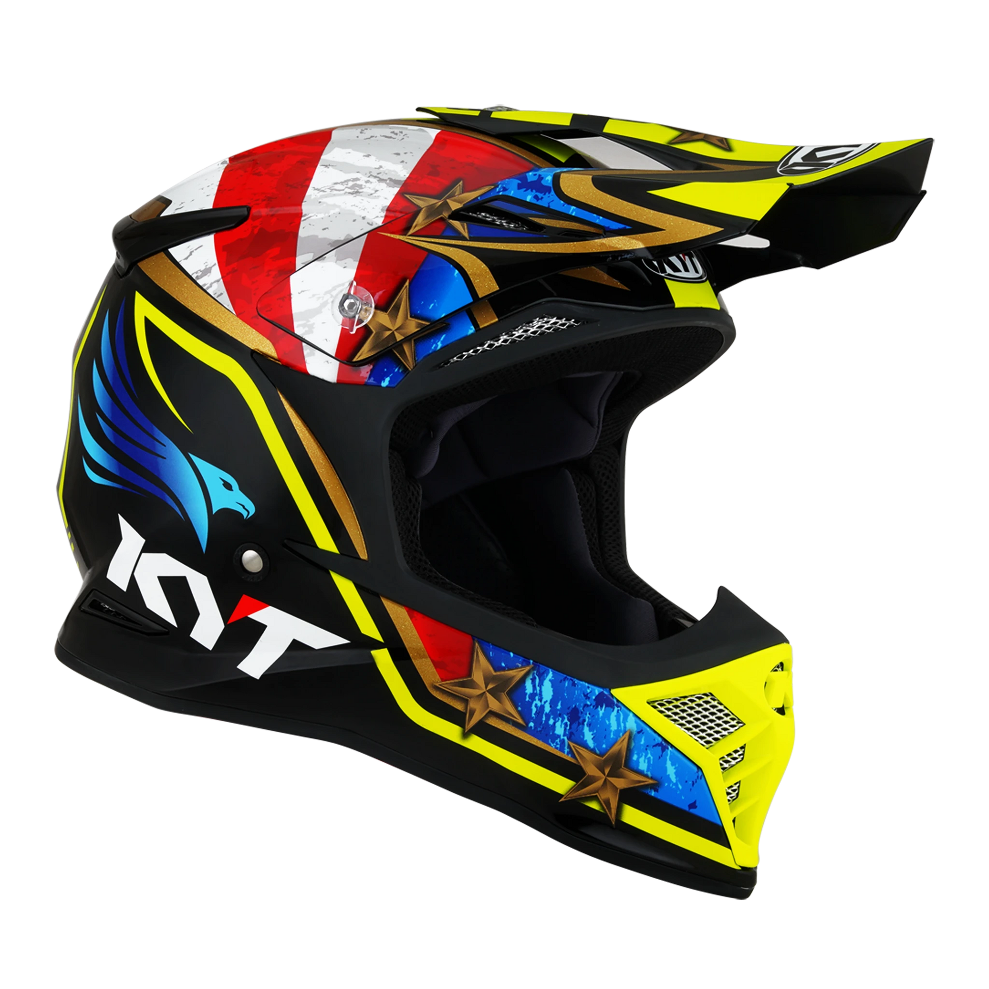 Front Right Quarter View of KYT Skyhawk Hi-Fly Motorcycle helmet