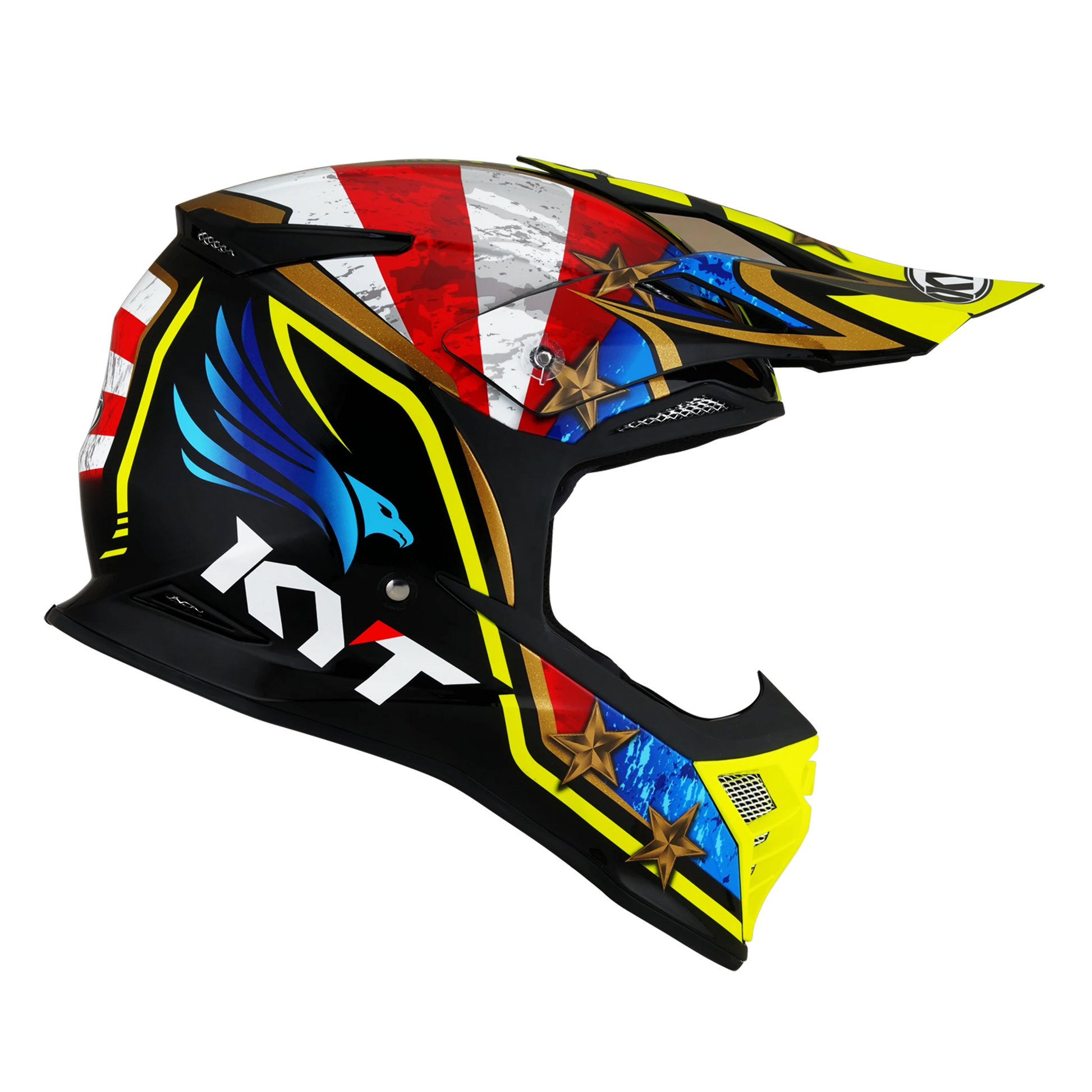 Right Side View of KYT Skyhawk Hi-Fly Motorcycle helmet