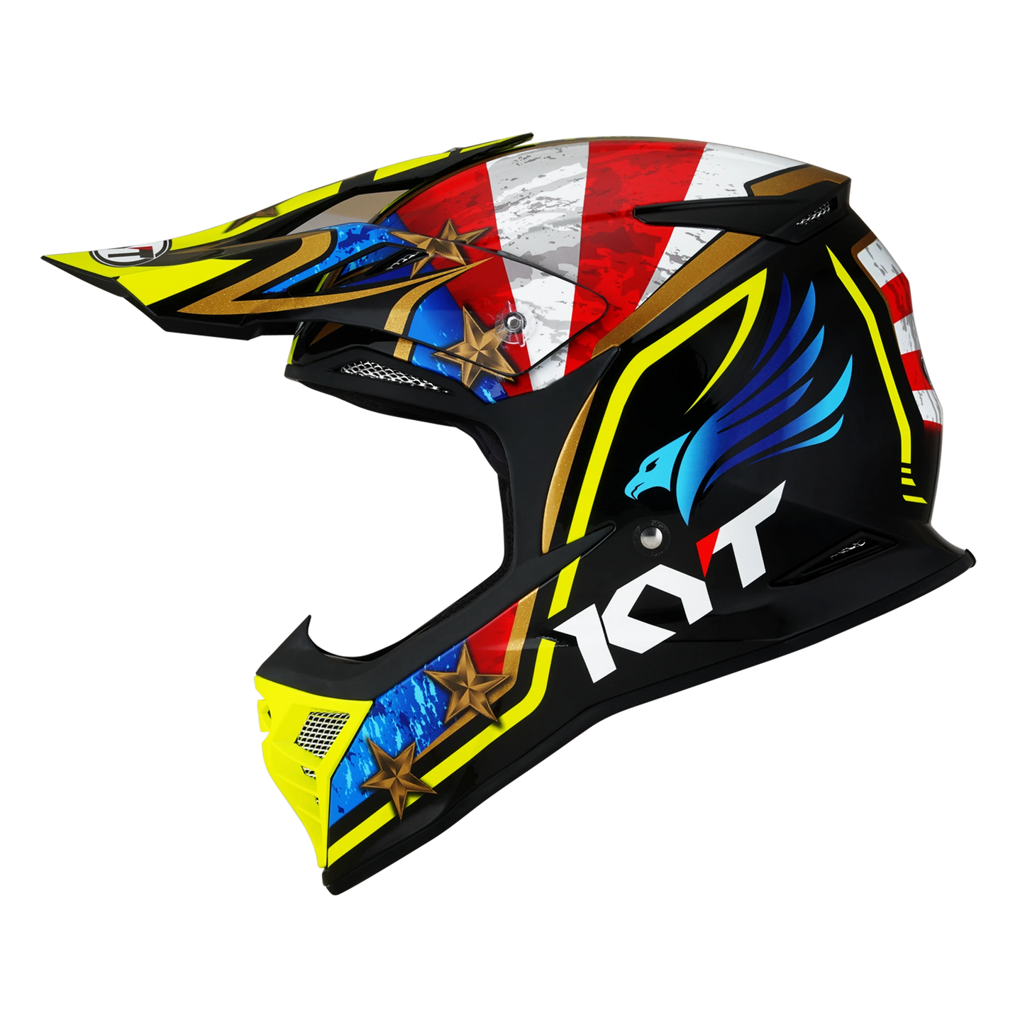Left Side view of KYT Skyhawk Hi-Fly Motorcycle helmet