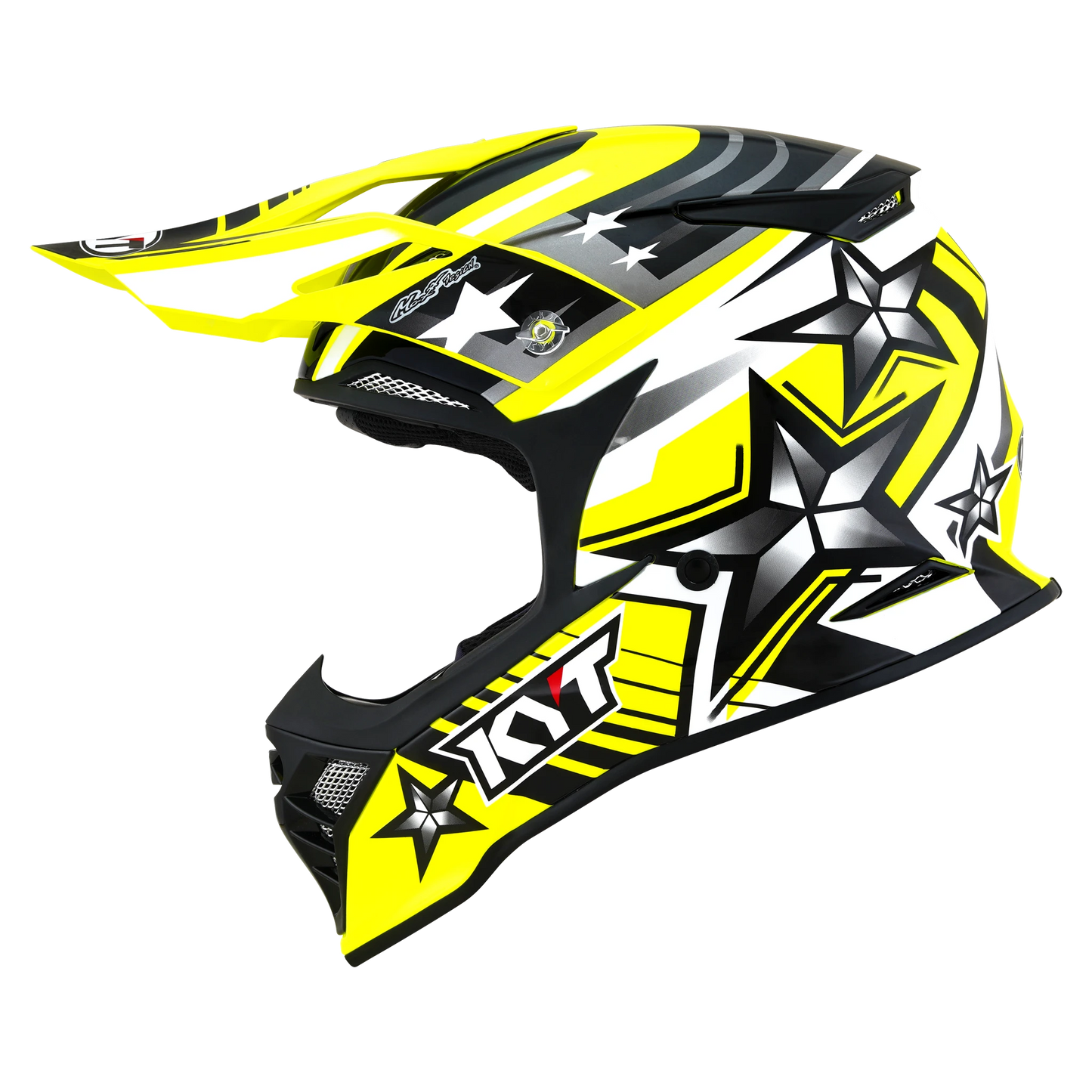 Left Side view of KYT Skyhawk Ardor Yellow Motorcycle helmet