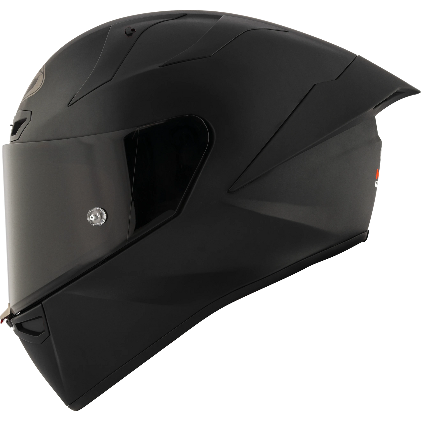 Left Side View of KYT KX-1 Plain Black Matte Motorcycle Helmet