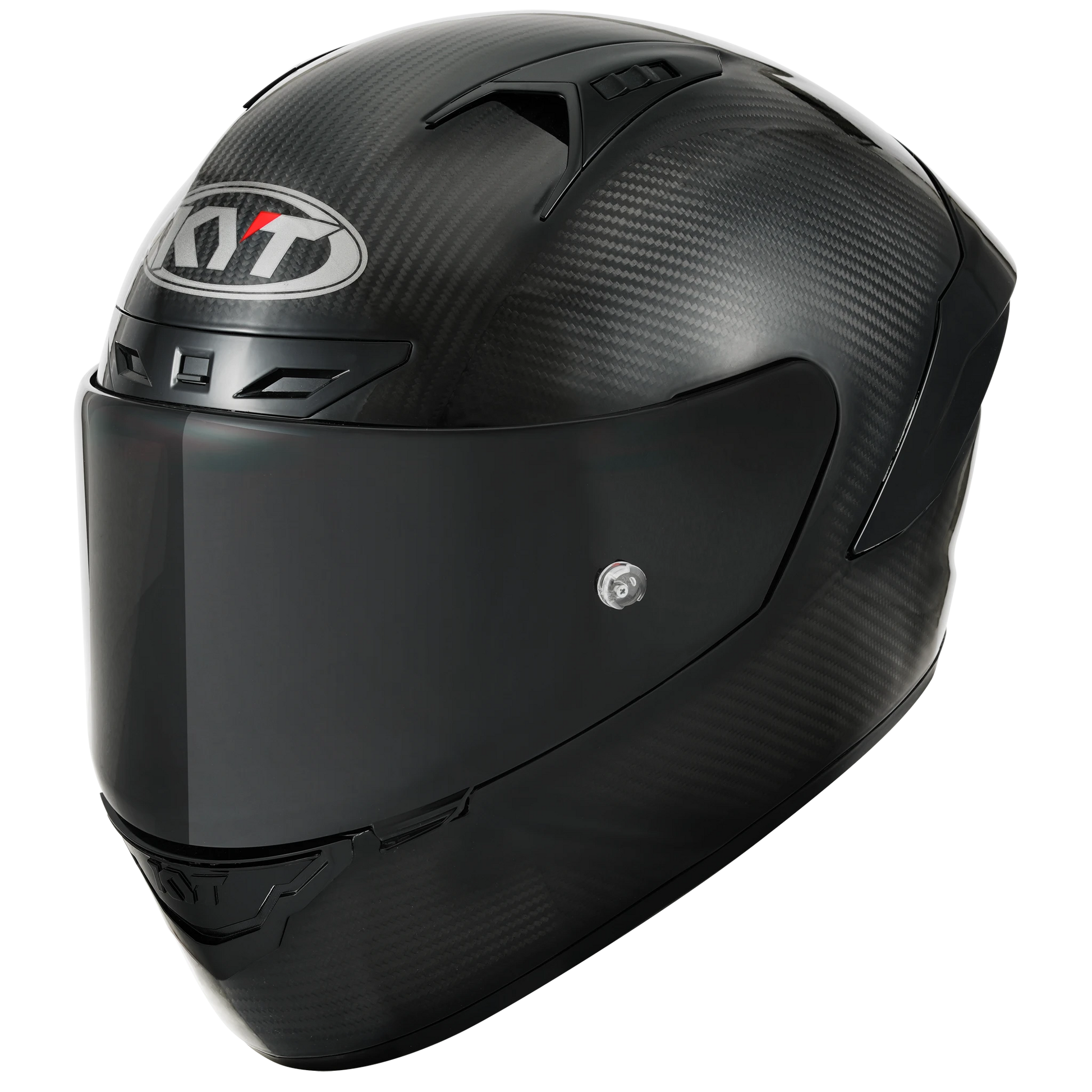 Front Left Quarter View of KYT NZ-Race Carbon Glossy Motorcycle Helmet
