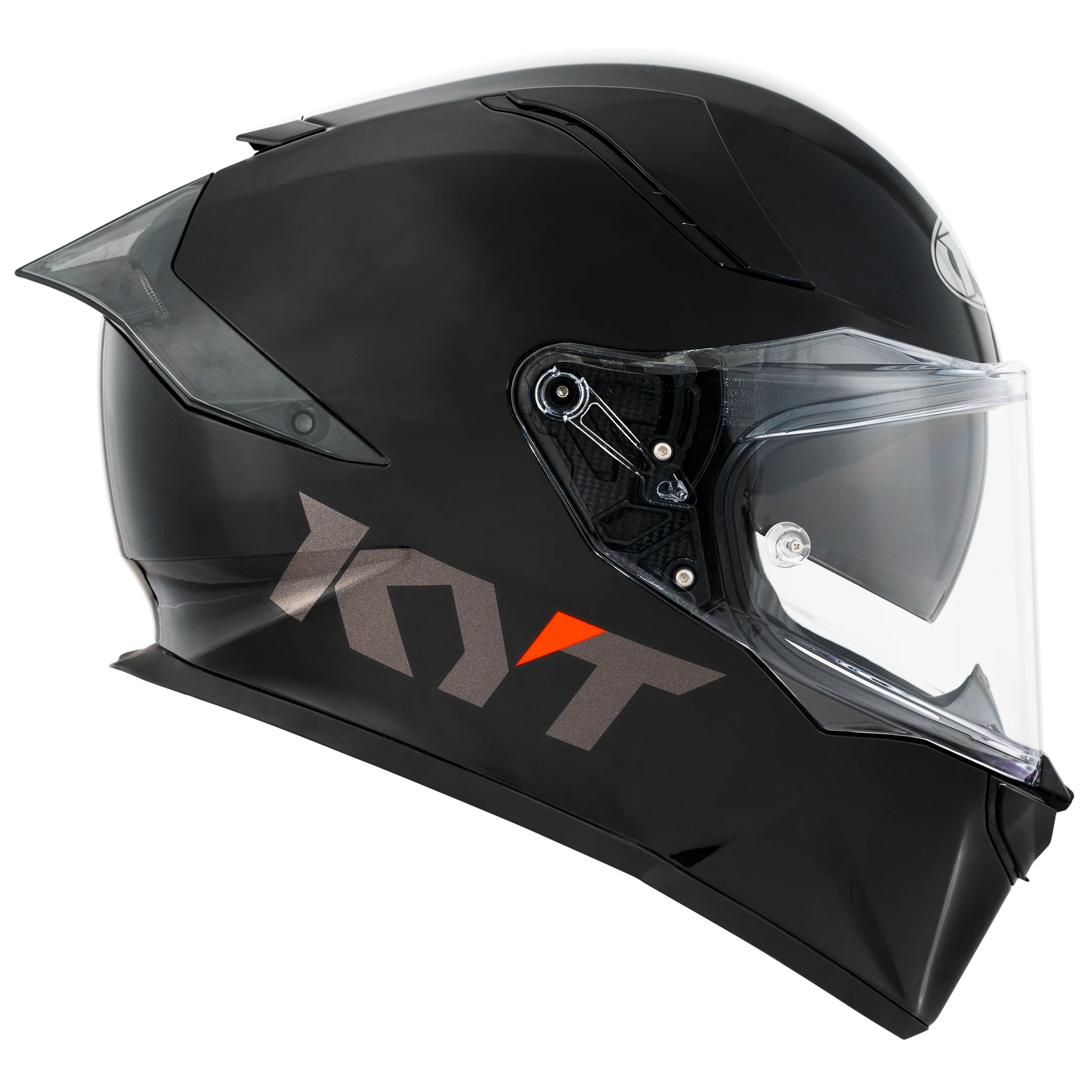 Right Side View of KYT R2R Matte Black Motorcycle Helmet