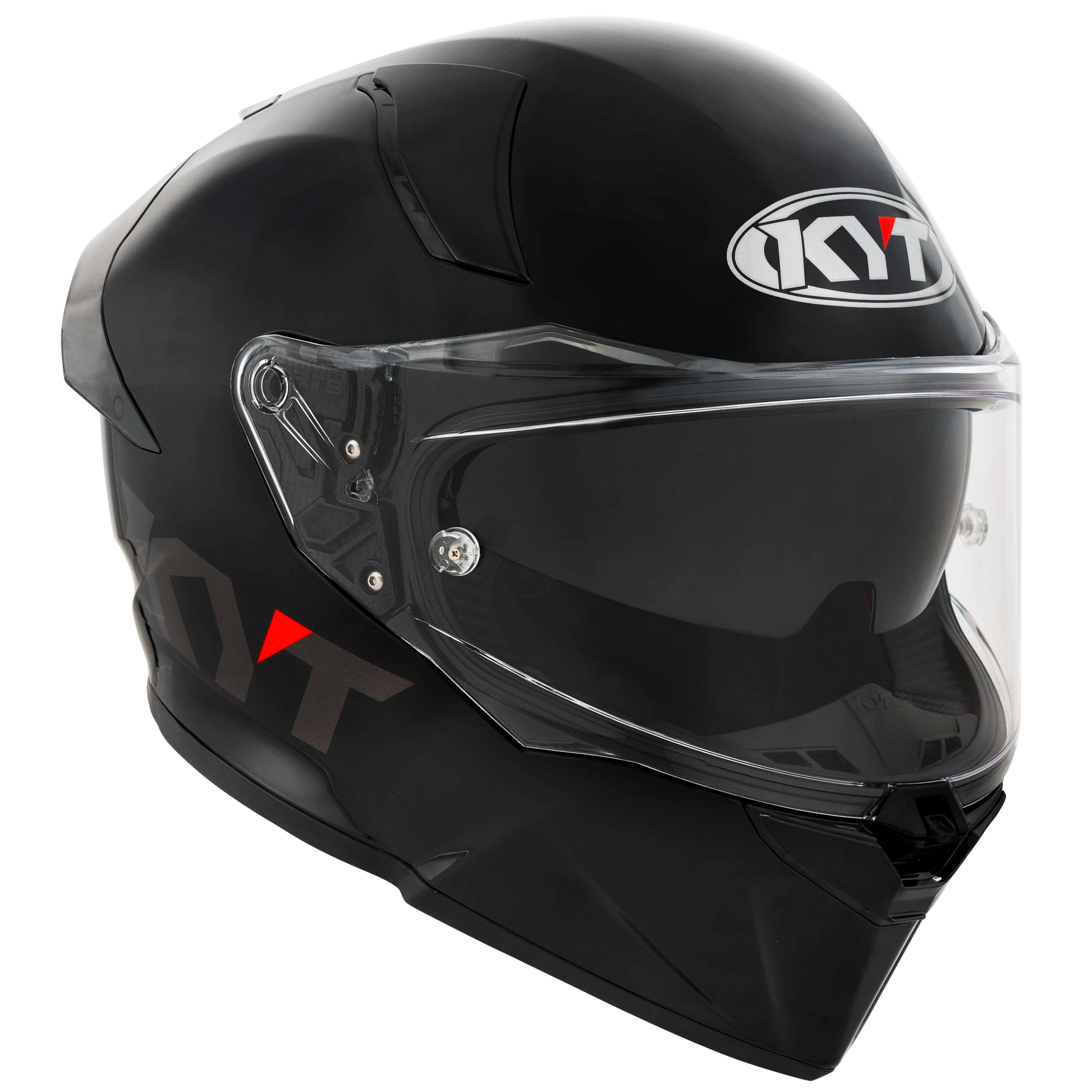 Front Right Quarter View of KYT R2R Matte Black Motorcycle Helmet