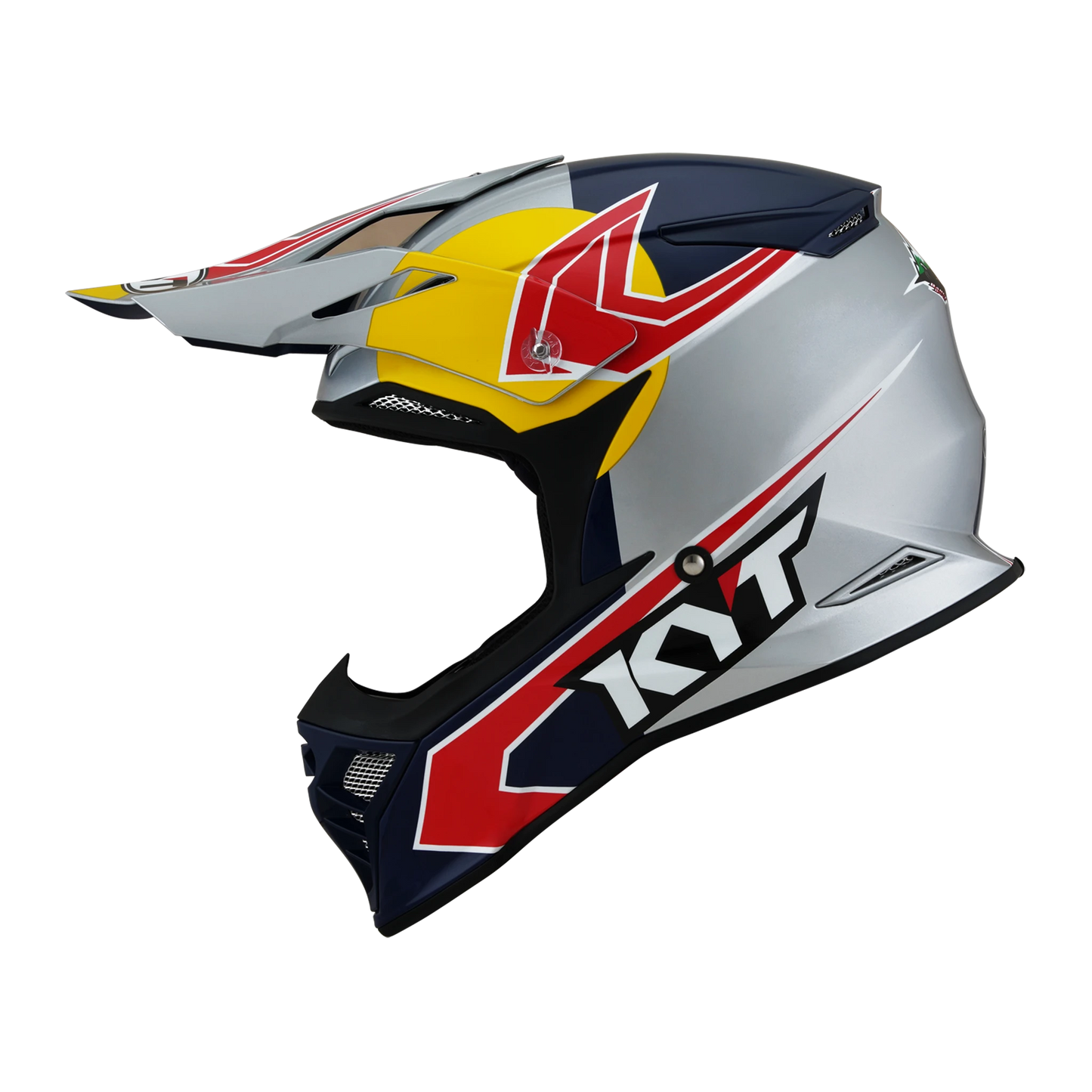 Left Side View of KYT Skyhawk Taddy Blazusiak Replica Motorcycle helmet