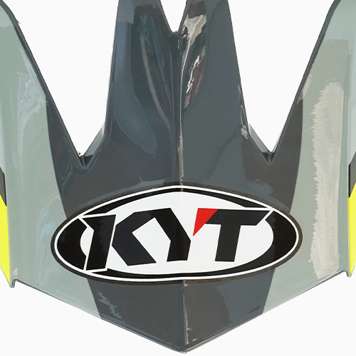 Top View KYT Skyhawk Glowing Anthracite Yellow Peak