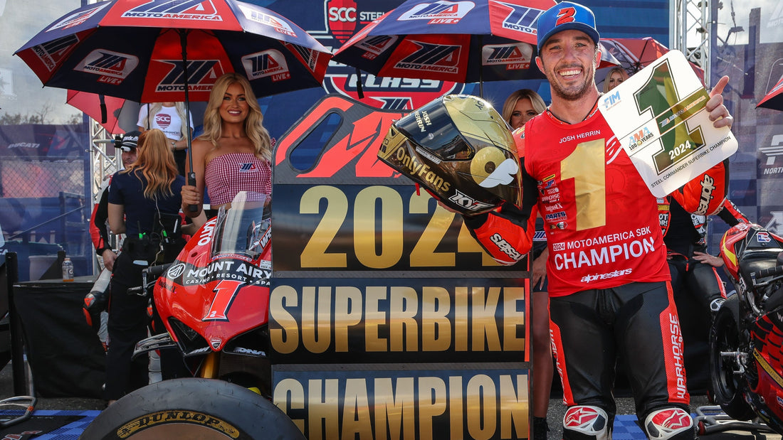 KYT-sponsored MotoAmerica Superbike Champion Josh Herrin (1). Photo by Brian J Nelson