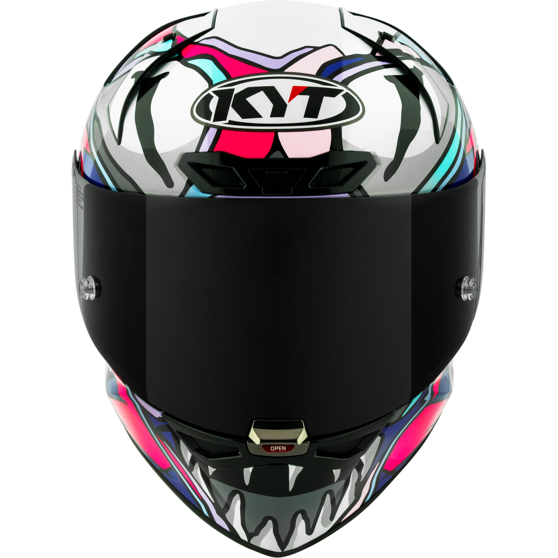 Front View of KYT KX-1 Bastianini 2023 Replica Motorcycle Helmet