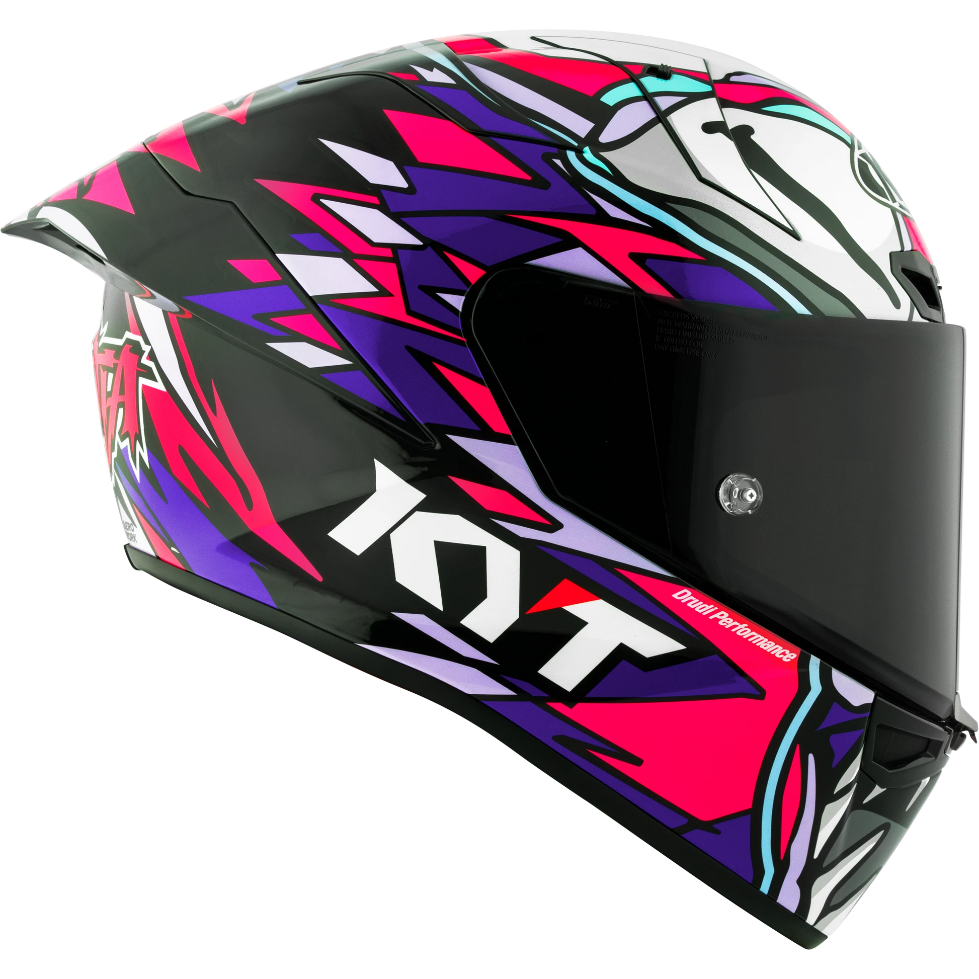 Right Side View of KYT KX-1 Bastianini 2023 Replica Motorcycle Helmet