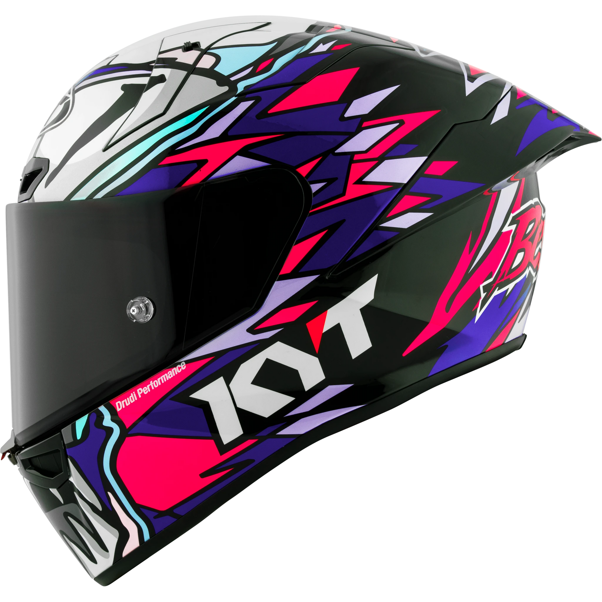 Left Side View of KYT KX-1 Bastianini 2023 Replica Motorcycle Helmet