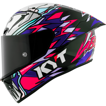 Left Side View of KYT KX-1 Bastianini 2023 Replica Motorcycle Helmet