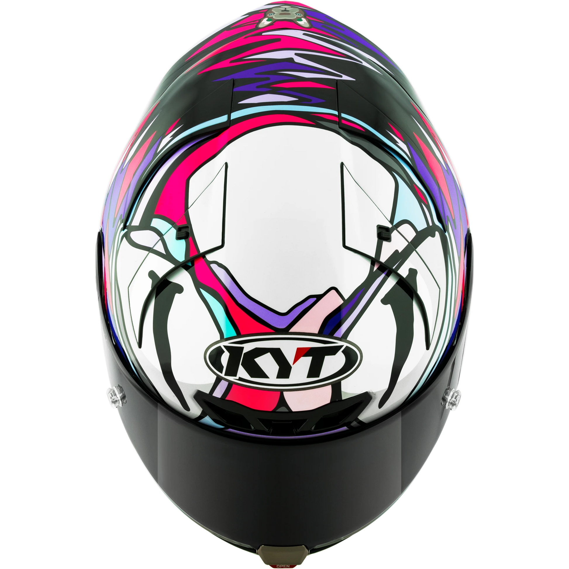 Top View of KYT KX-1 Bastianini 2023 Replica Motorcycle Helmet