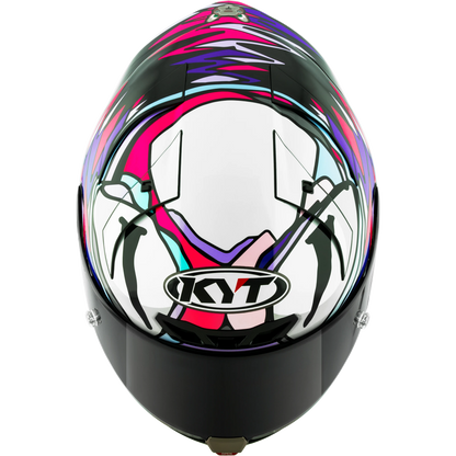 Top View of KYT KX-1 Bastianini 2023 Replica Motorcycle Helmet