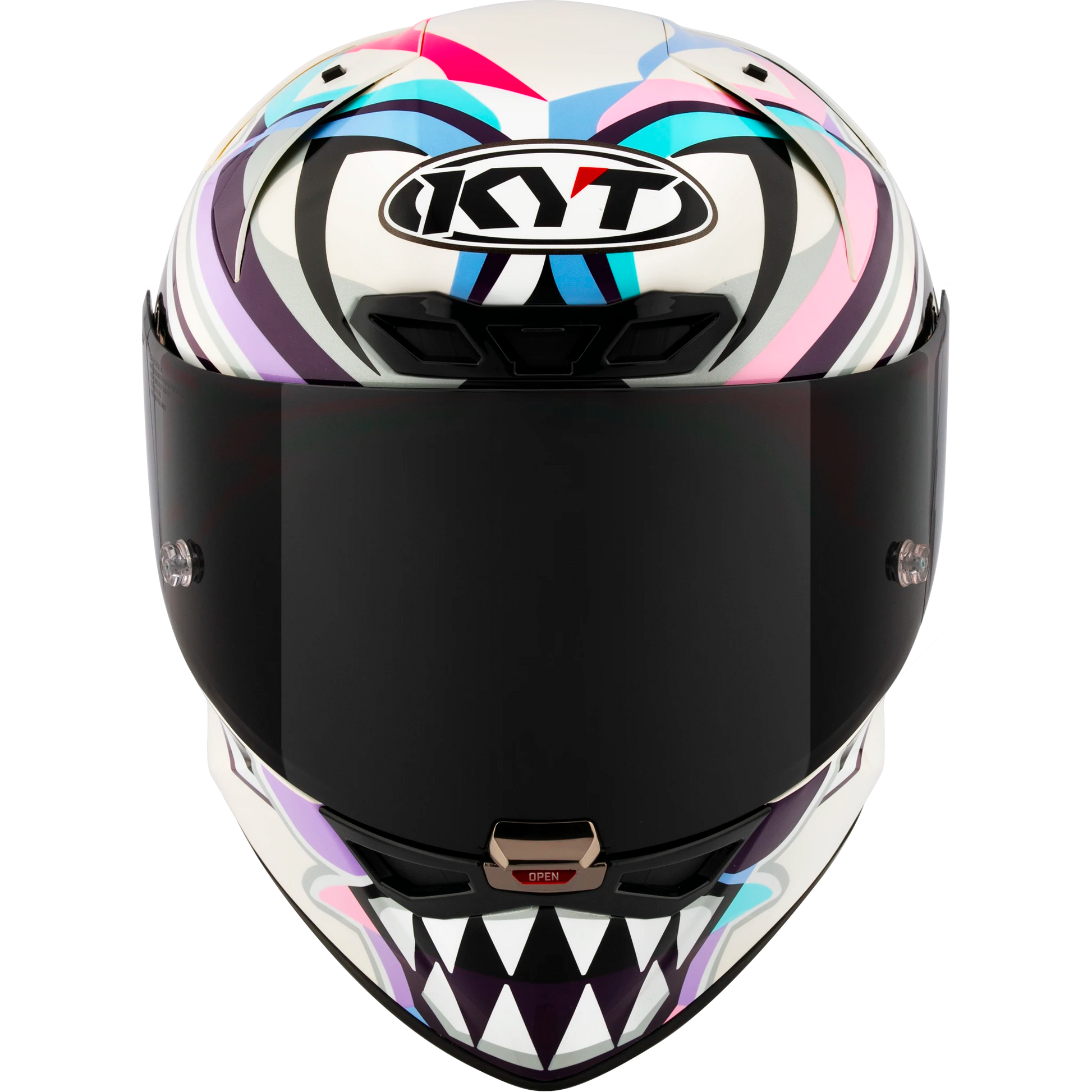 Front View of KYT KX-1 Bastianini 2024 Replica Motorcycle Helmet