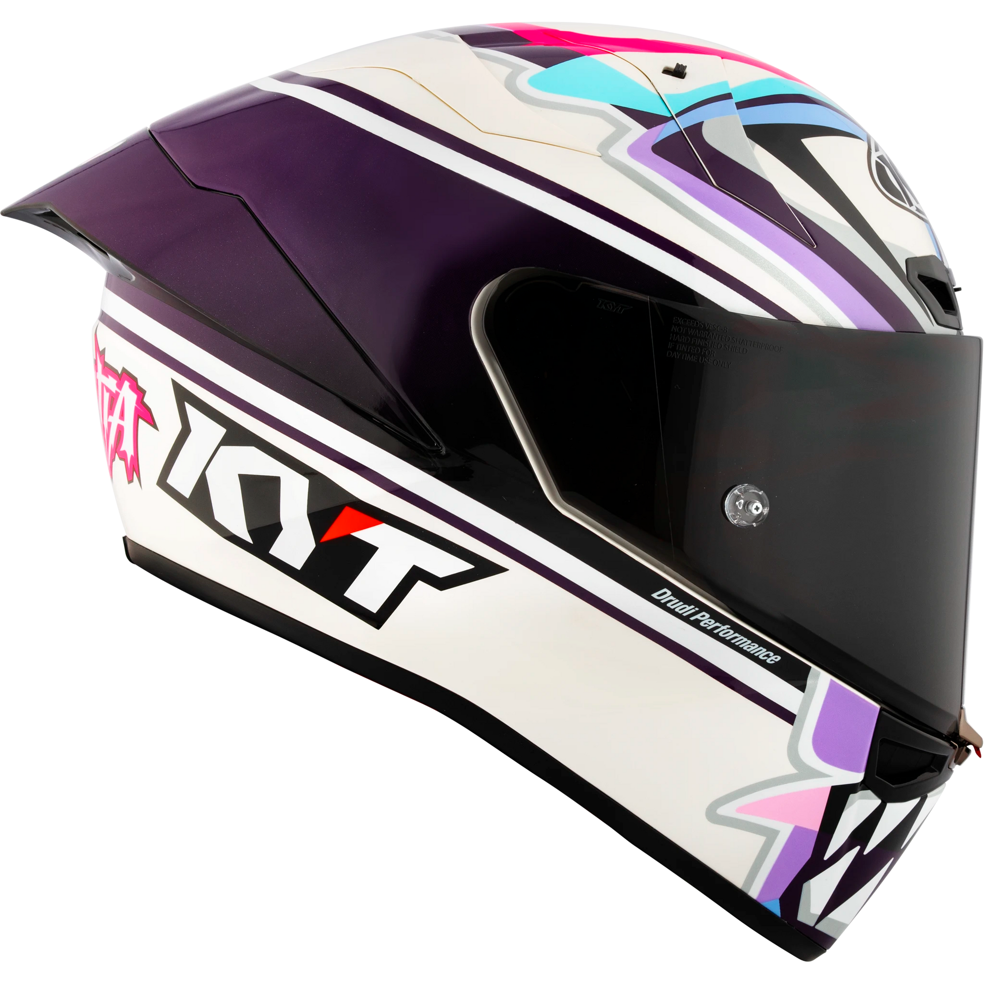 Right Side View of KYT KX-1 Bastianini 2024 Replica Motorcycle Helmet