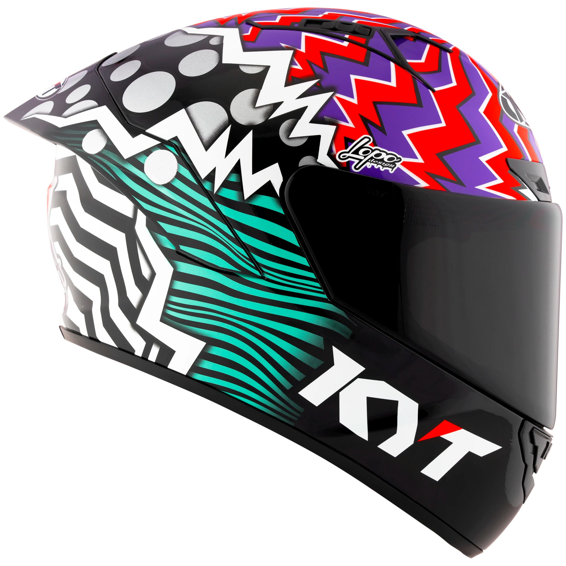 Right Side View of KYT NZ-Race Savadori Replica Motorcycle Helmet