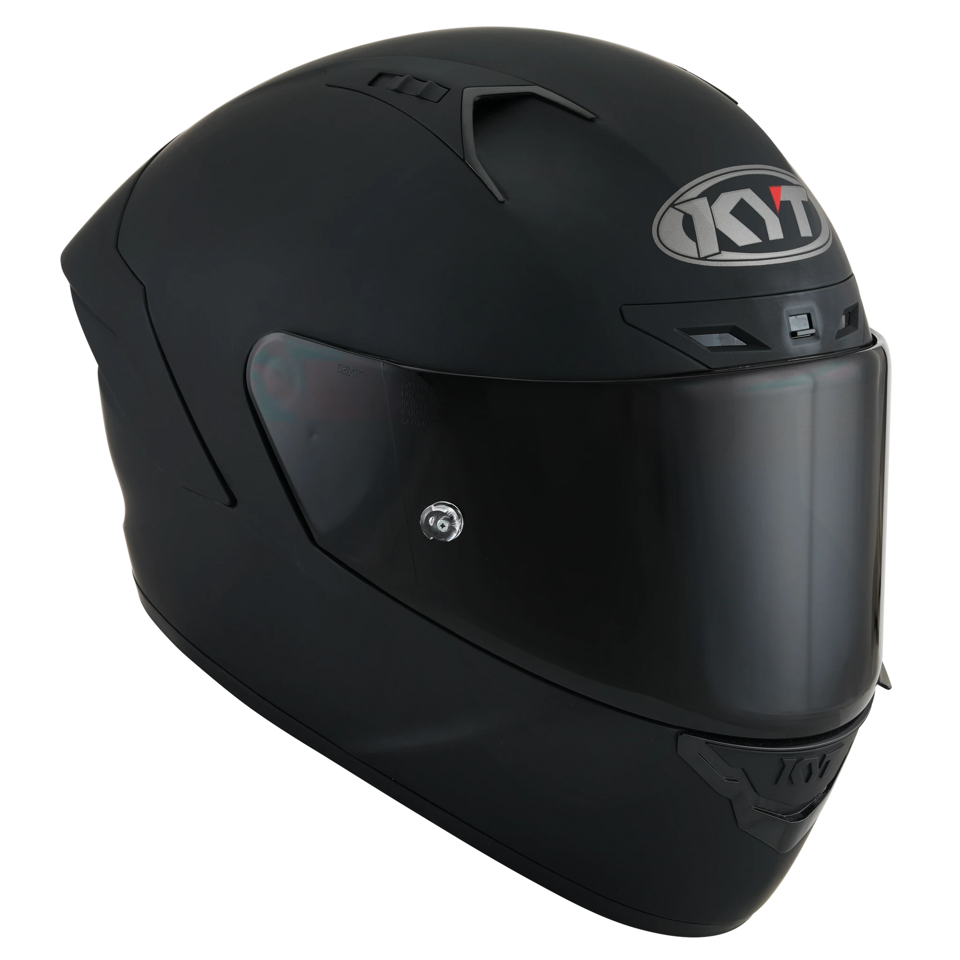 Front Right Quarter View of KYT NZ-Race Matte Black Motorcycle Helmet