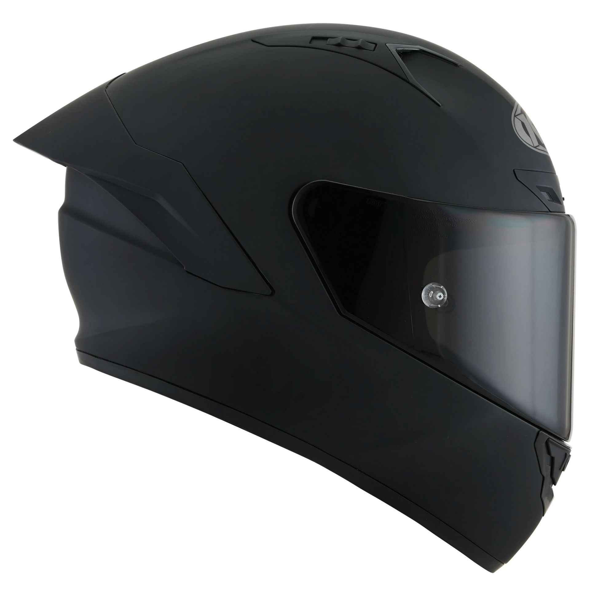Right Side View of KYT NZ-Race Matte Black Motorcycle Helmet