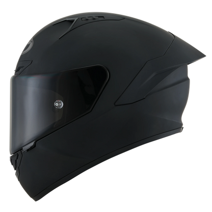 Left Side view of KYT NZ-Race Matte Black Motorcycle Helmet
