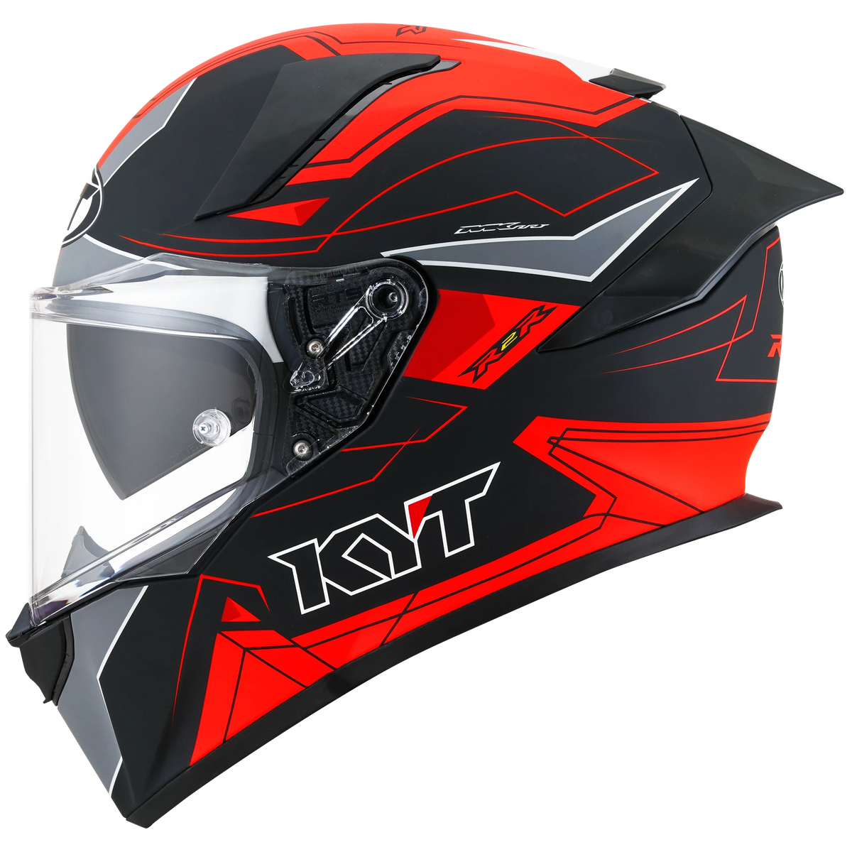bike helmet black and red KYT R2R Graphic Valentino Rossi Winter Test Meets the FMVSS 218 Color:Citrus Shad Collections_Vintage