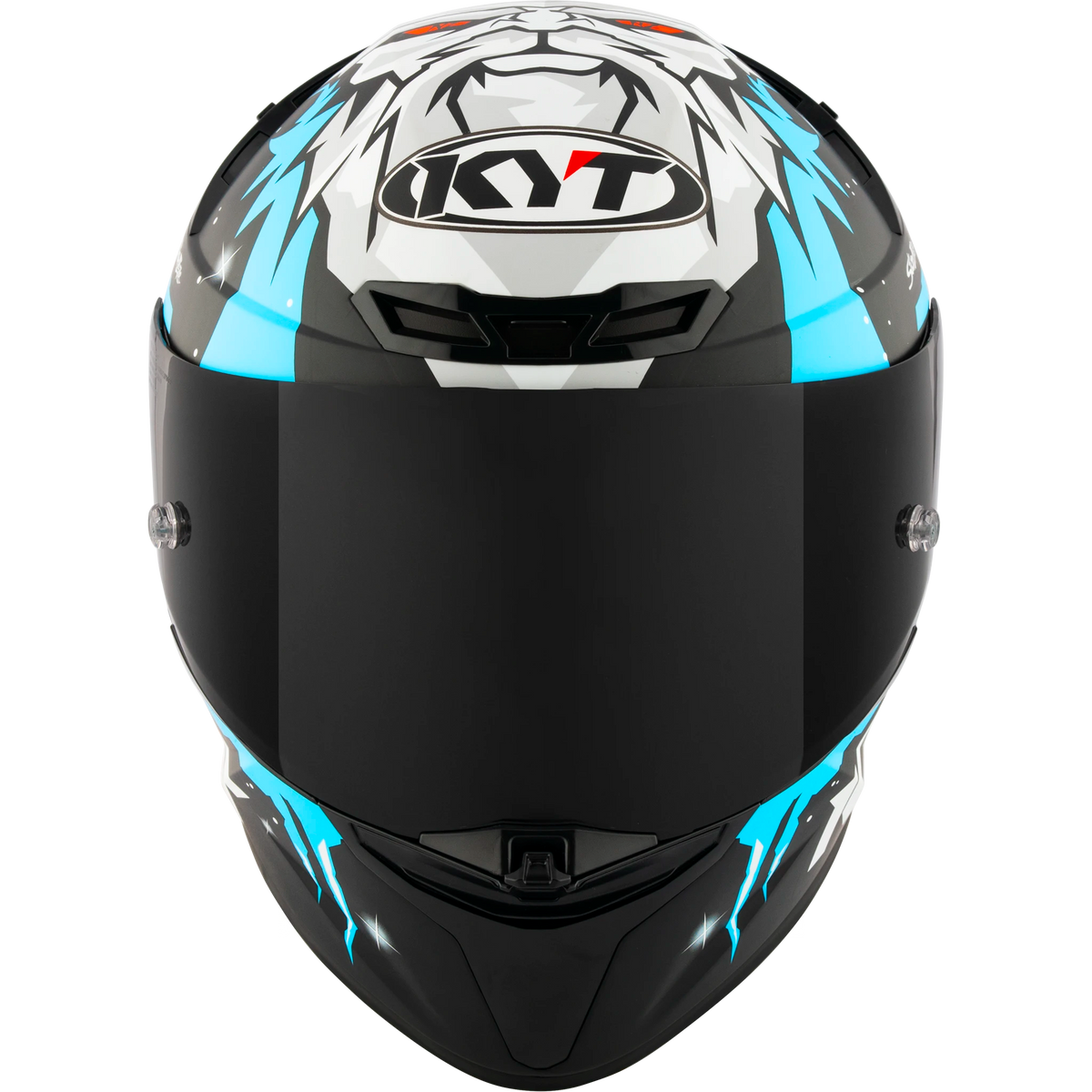 Front View of KYT TT-REVO Masia Winter Test Motorcycle Helmet