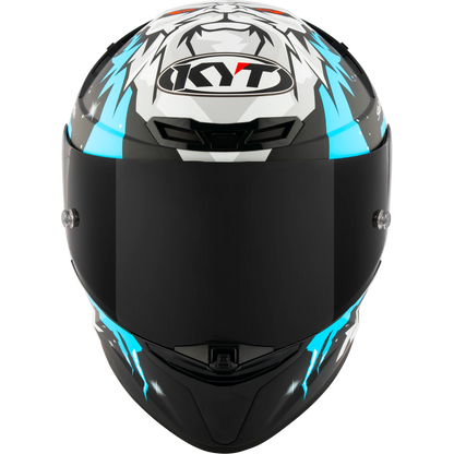 Front View of KYT TT-REVO Masia Winter Test Motorcycle Helmet