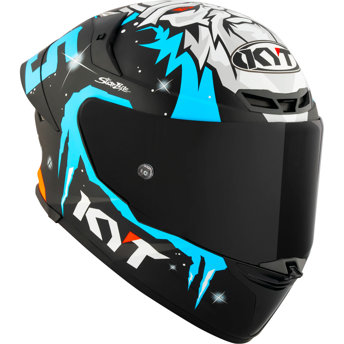 Front Right Quarter View of KYT TT-REVO Masia Winter Test Motorcycle Helmet