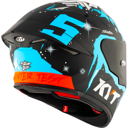 Rear Right Quarter View of KYT TT-REVO Masia Winter Test Motorcycle Helmet