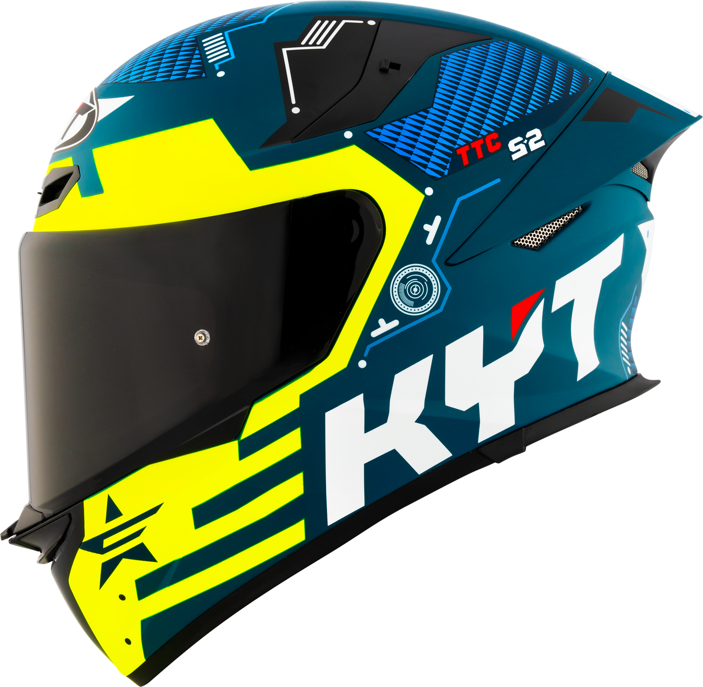 KYT TT-REVO Fuselage Matte Yellow Motorcycle Helmet