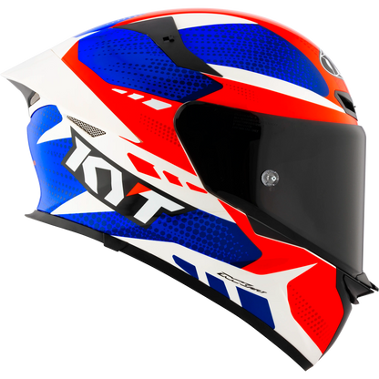Right Side View of KYT TT-REVO Gear Blue Red Motorcycle Helmet