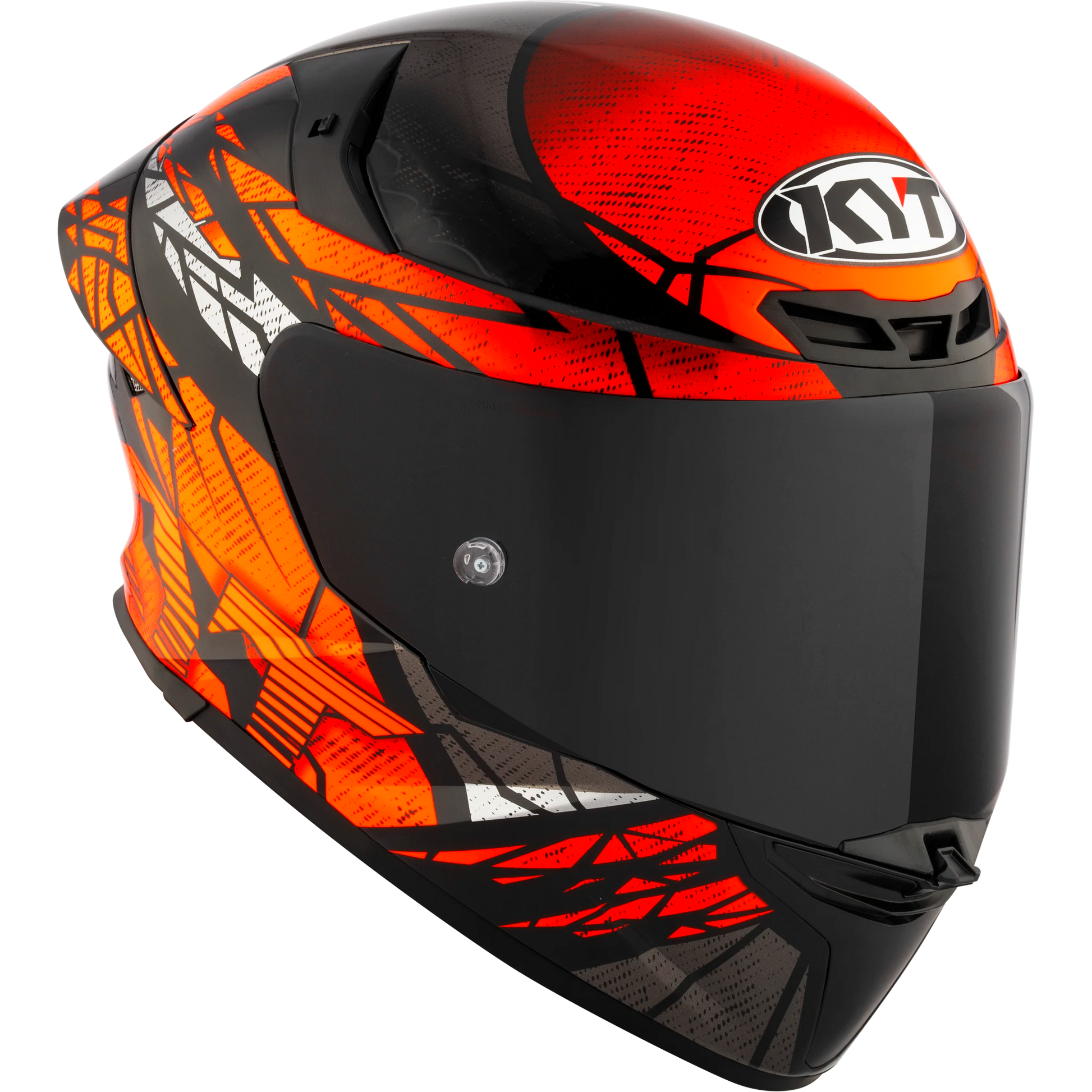 KYT TT-REVO Speeding Helmet M - White/Red - Unisex
