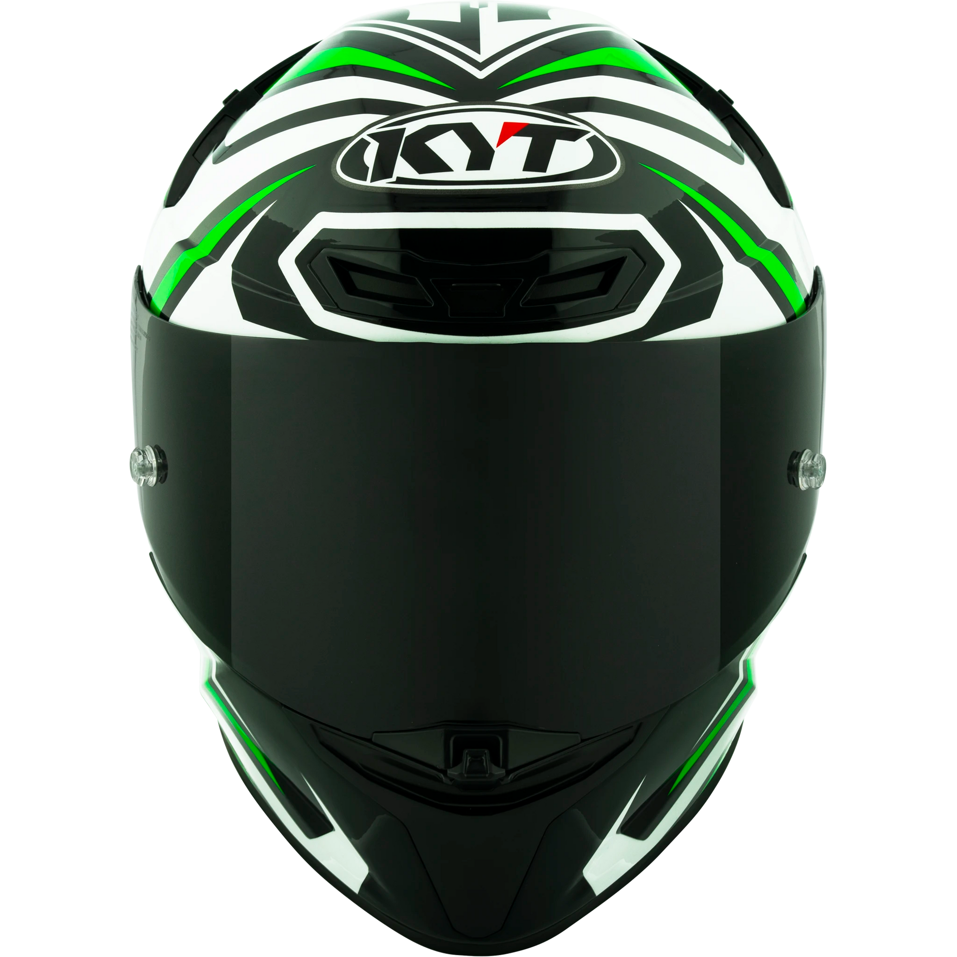 Front View of KYT TT-REVO Alex Lowes Replica Motorcycle Helmet