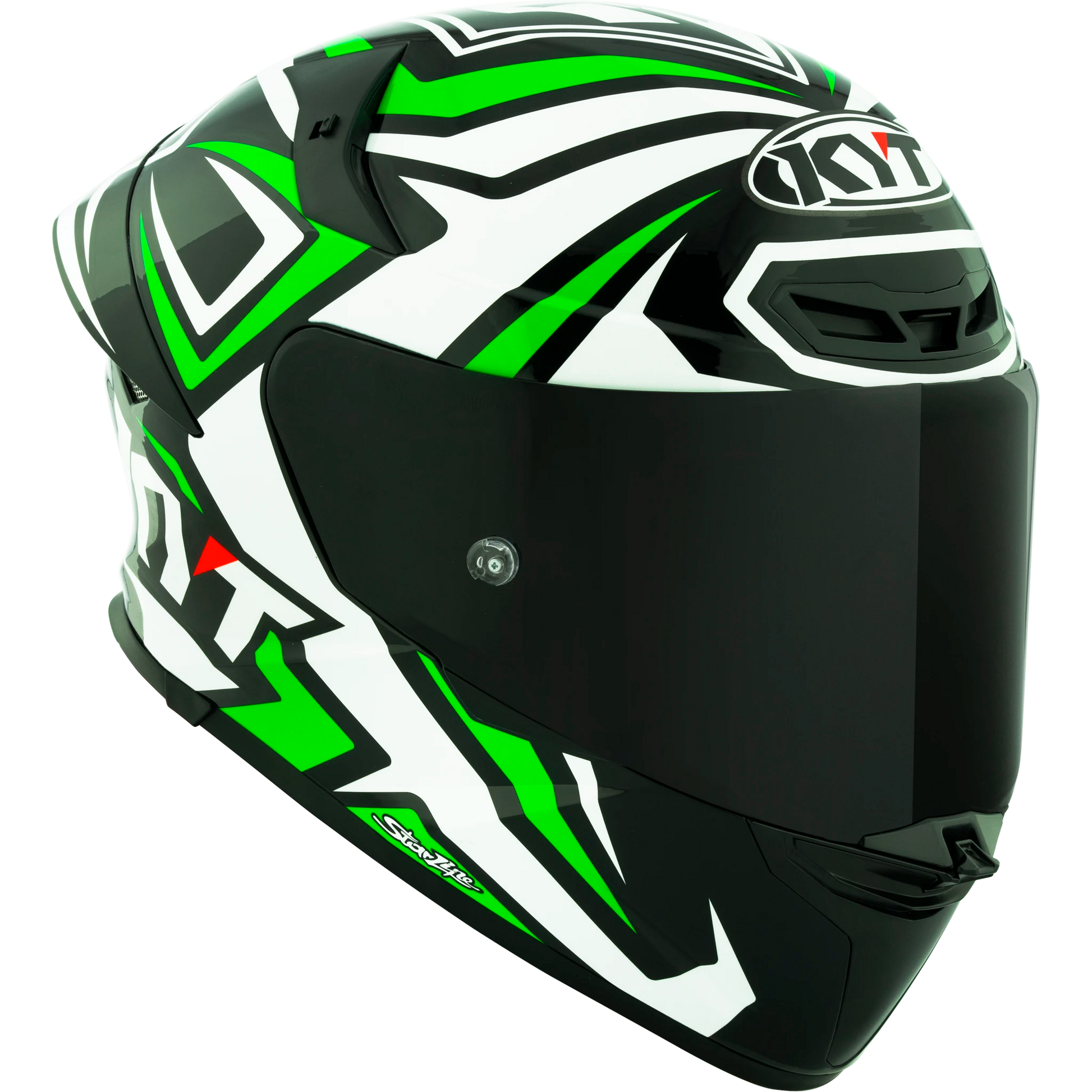 Front Right Quarter View of KYT TT-REVO Alex Lowes Replica Motorcycle Helmet